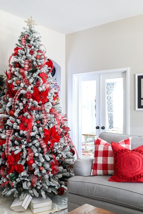 piros fehér karácsonyfa
